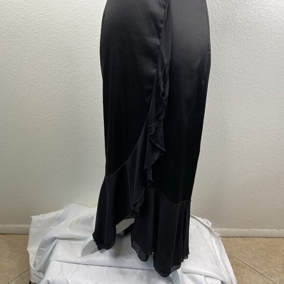 CDC Signature Collection Dress Black Sz 5 Babydoll Halter Ruffle Whimsigoth Prom - Picture 10 of 16